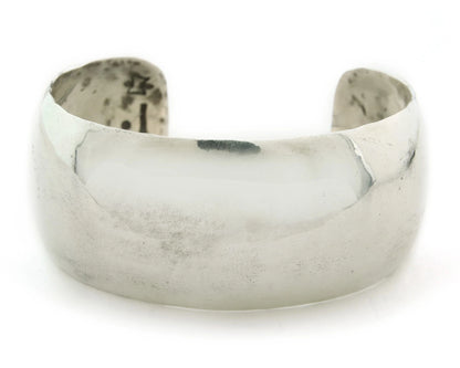 Navajo Cuff Bracelet Sterling Silver Vintage 25mm Handmade Signed C Montoya