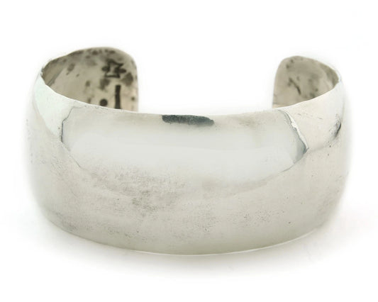 Navajo Cuff Bracelet Sterling Silver Vintage 25mm Handmade Signed C Montoya