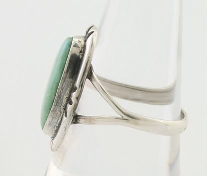 Navajo Ring 925 Silver Natural Turquoise Native American Artist Signed C.80's
