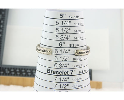 Vintage Navajo Bracelet 925 Silver Handmade Authentic Traditional Signed TAHE