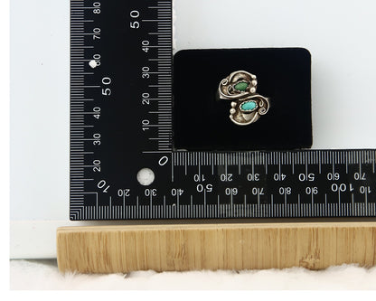 Vintage Navajo Ring 925 Sterling Silver Traditional Authentic Turquoise