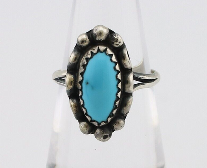 Navajo Ring 925 Silver Turquoise Artist Signed SkyStone Creations C.80's