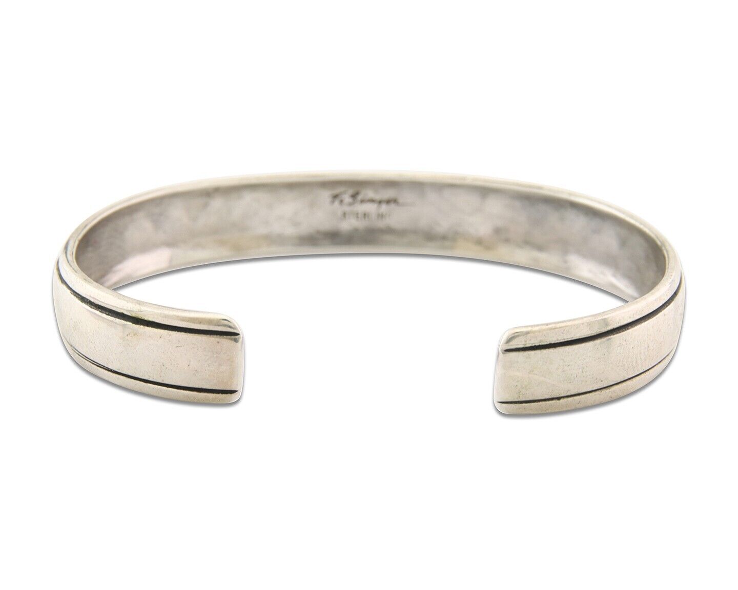 Navajo Bracelet 925 Silver & 12k Yellow Gold Filled Signed Thomas Singer C.80's