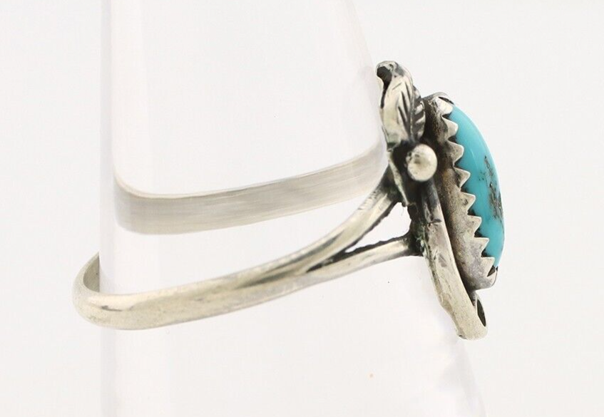 Navajo Ring 925 Silver Turquoise Artist Signed SkyStone Creations C.80's