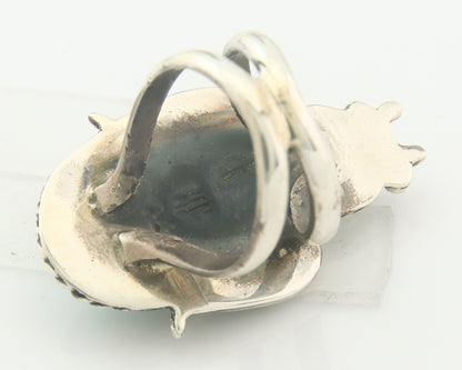 Vintage Navajo Angel Ring 925 Sterling Turquoise Artist Signed Size 8.25