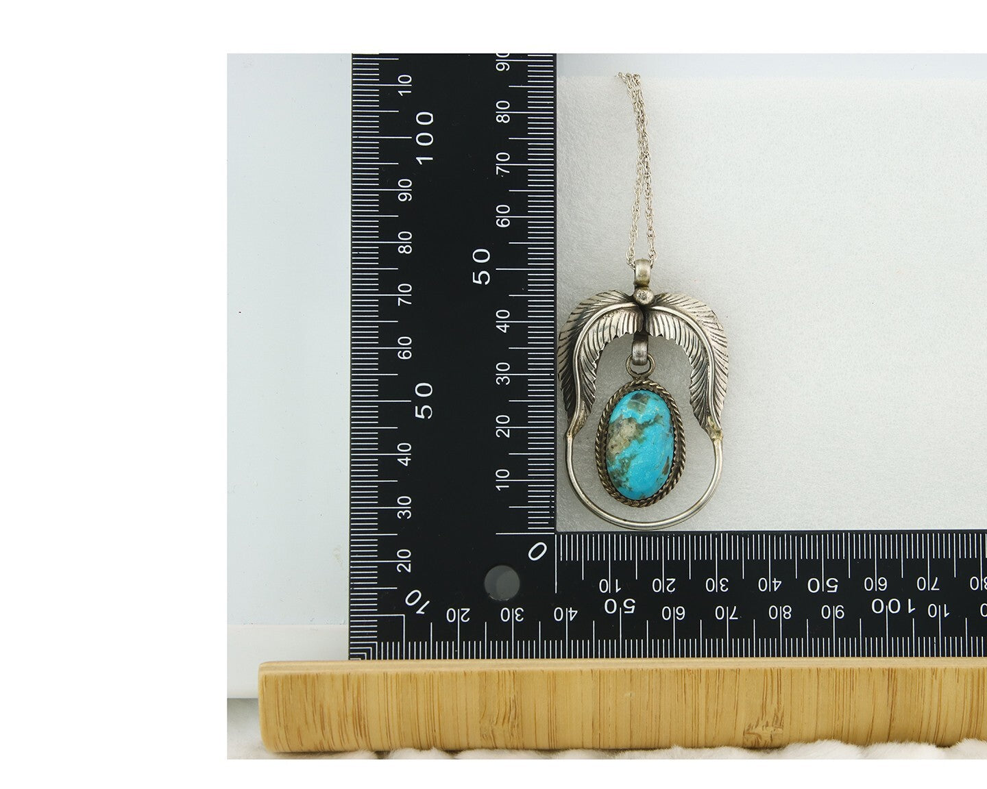 Navajo Sterling Silver Necklace Turquoise Authentic Vintage Signed