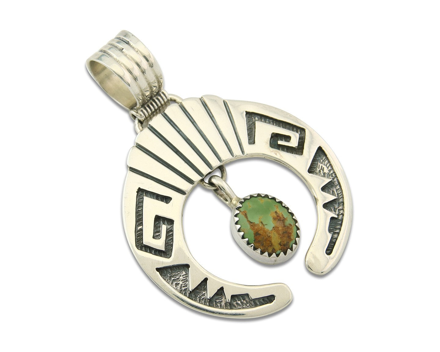 Navajo Sterling Silver Necklace Pendant Handmade Authentic Vintage Signed C