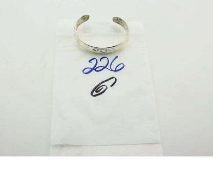 Navajo Cuff Bracelet Sterling Silver Vintage 13mm Handmade Signed C Montoya