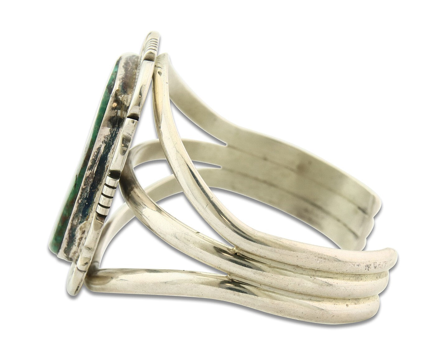 Vintage Navajo Bracelet 925 Silver Blue Turquoise Handmade Signed McCray