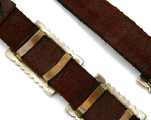Navajo Concho Belt .925 Silver Signed BB Hand Stamped C.80's