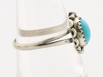 Navajo Ring 925 Silver Turquoise Artist Signed SkyStone Creations C.80's