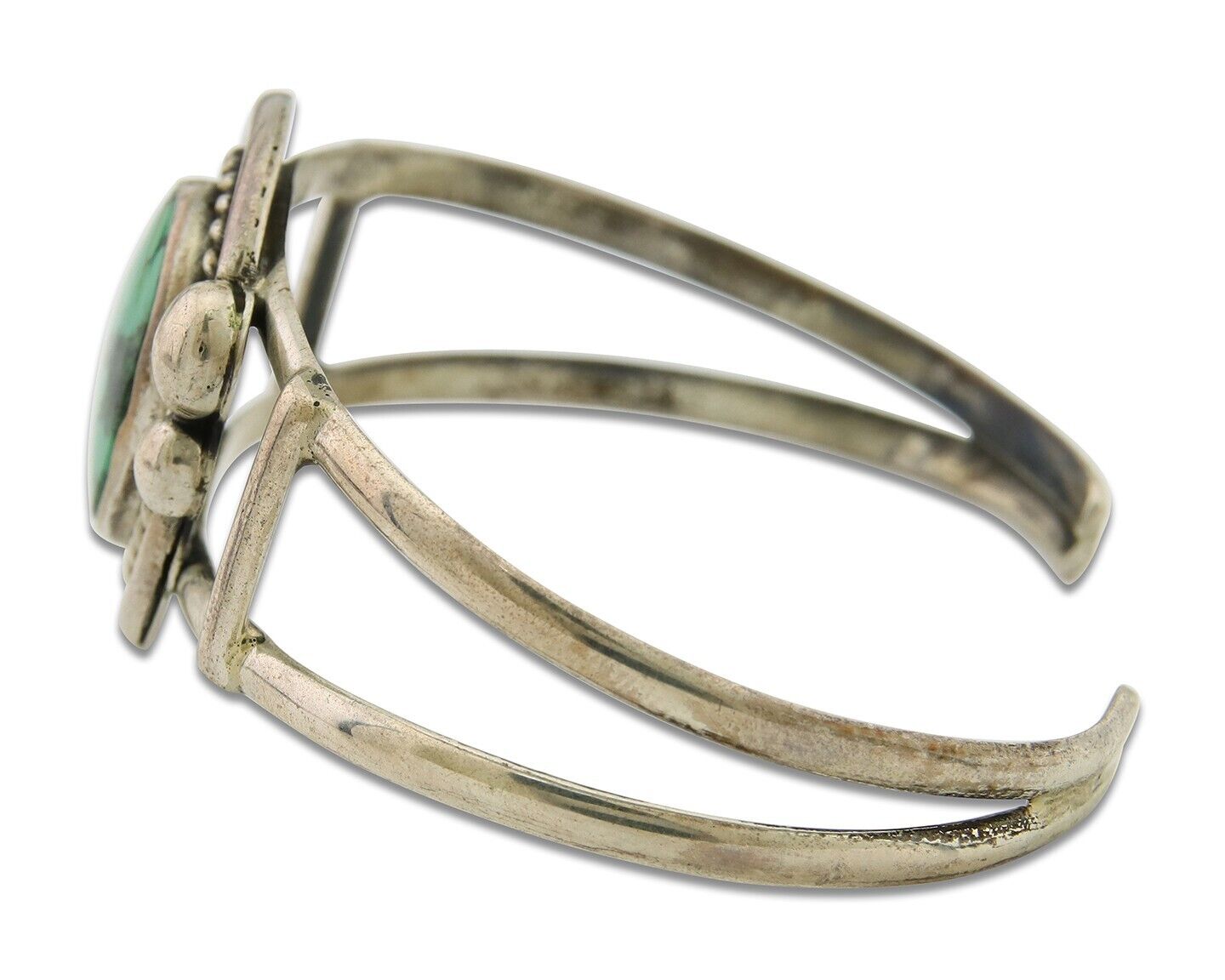 Navajo Bracelet 925 Silver Turquoise Cuff Artist Signed C Montoya C.80's