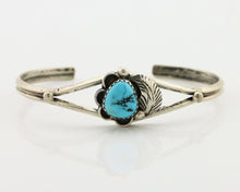 Navajo Handmade Bracelet 925 Silver Natural Blue Turquoise Native American C80s