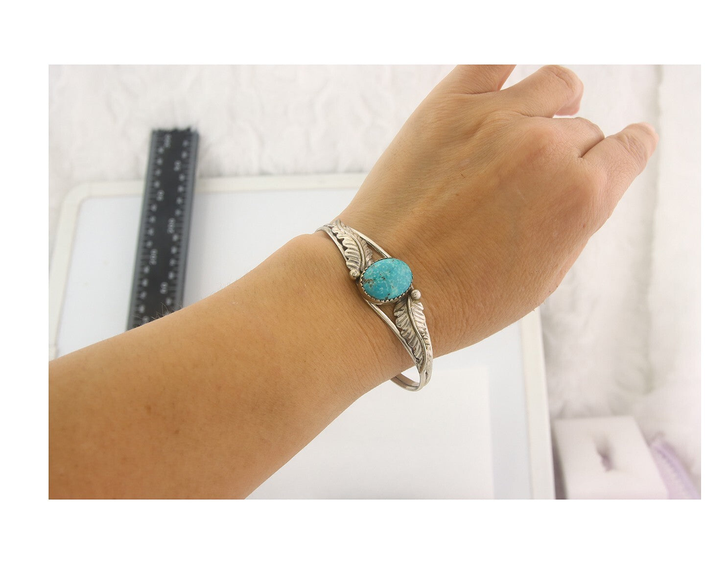 Vintage Navajo Bracelet 925 Silver Turquoise Traditional Handmade Authentic