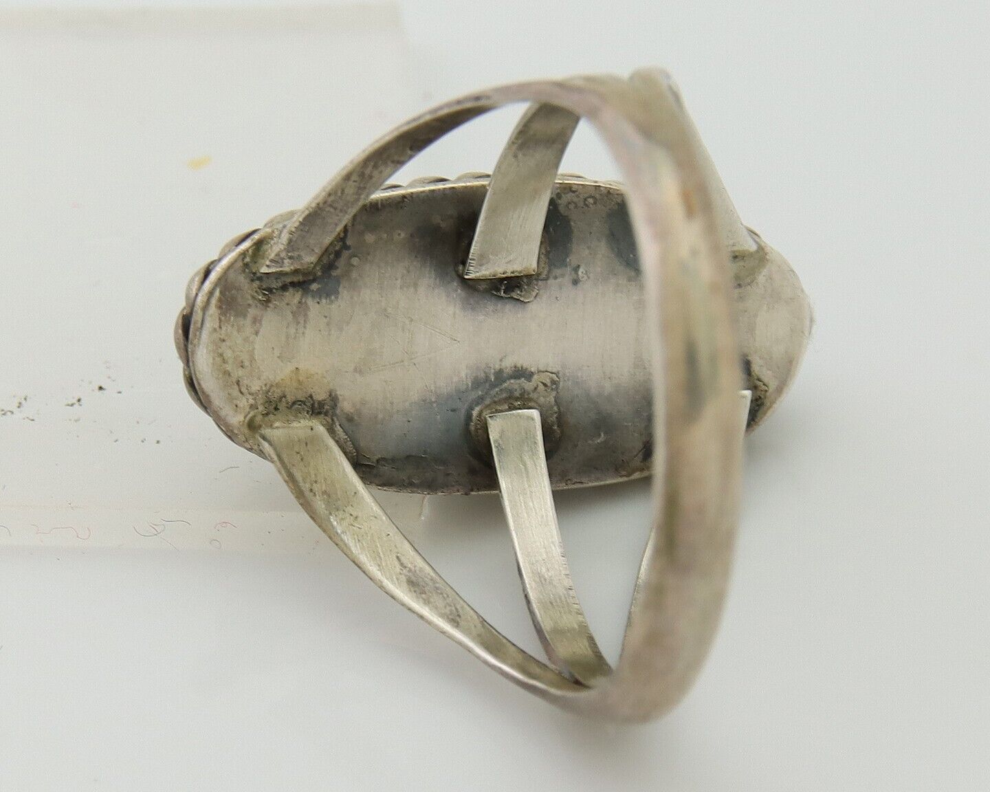 Navajo Ring 925 Sterling Silver Turquoise Native American Artist C.80's