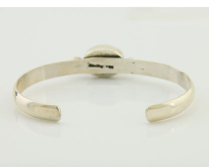 Navajo Cuff Bracelet Blue Turquoise 925 Silver Native American Artist C.80's