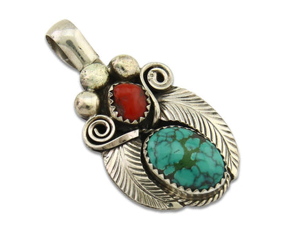 Navajo Necklace 925 Silver Spiderweb Turquoise Artist Signed Justin Morris C80s