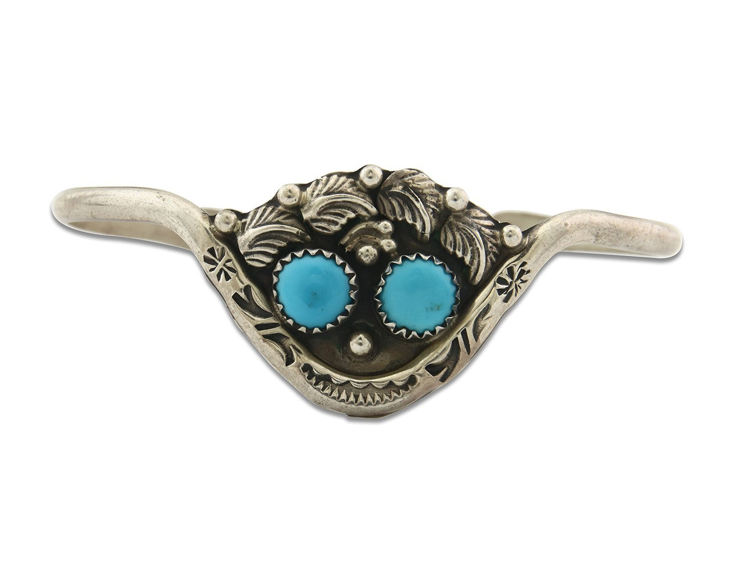 Vintage Navajo Bracelet 925 Silver Turquoise Tranditional Handmade Signed RB