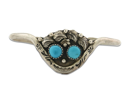 Vintage Navajo Bracelet 925 Silver Turquoise Tranditional Handmade Signed RB