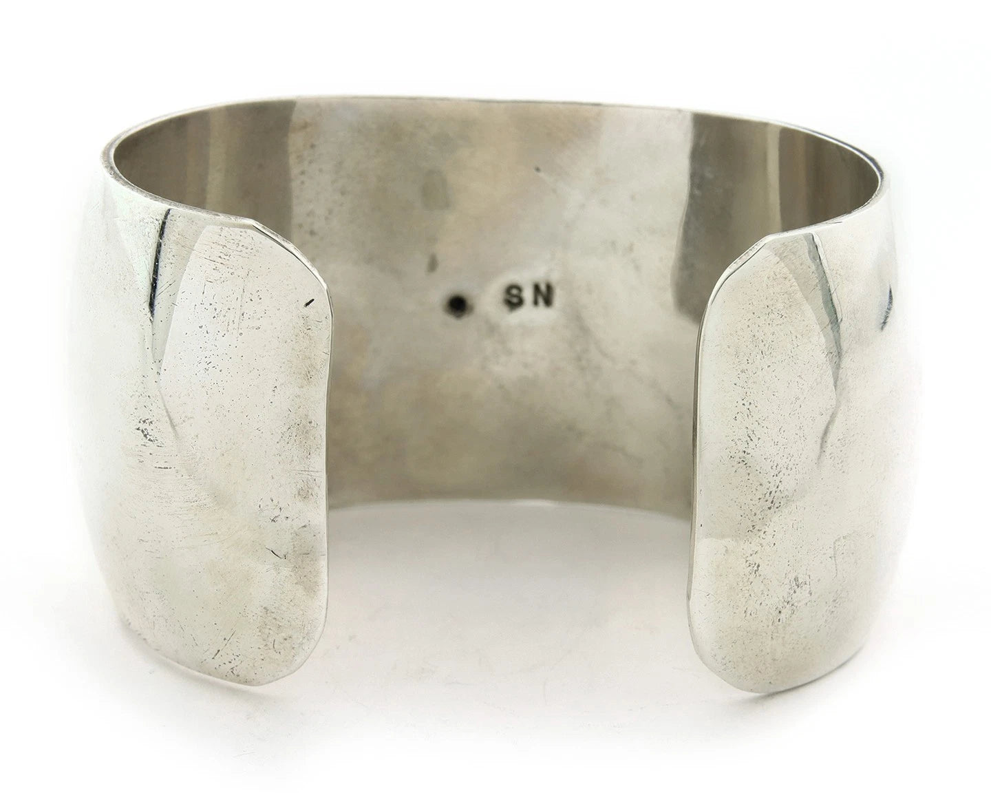 Navajo Cuff Bracelet Sterling Silver Vintage Handmade Signed NS