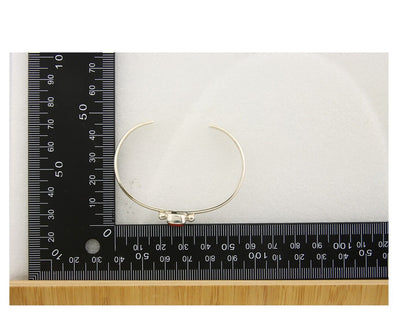 Navajo Bracelet .925 Silver Natural Red Coral Cuff Native American Artist C.80's