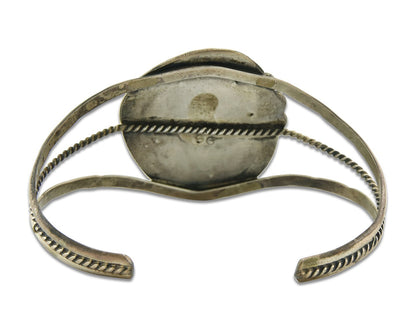 Vintage Navajo Bracelet 925 Silver Turquoise Handmade Authentic Signed SC