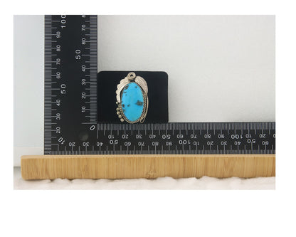 Vintage Navajo Ring 925 Sterling Authentic Turquoise Signed Justin Morris Sz 10
