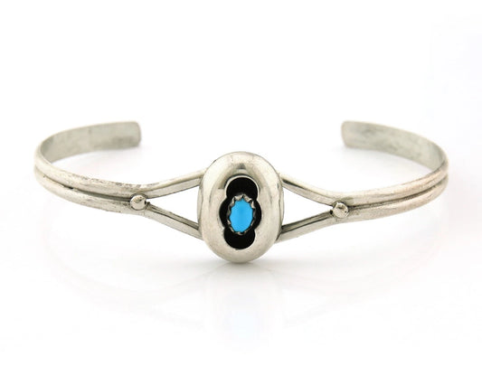 Navajo Cuff Bracelet Sterling Silver Authentic Natural Turquoise Native American