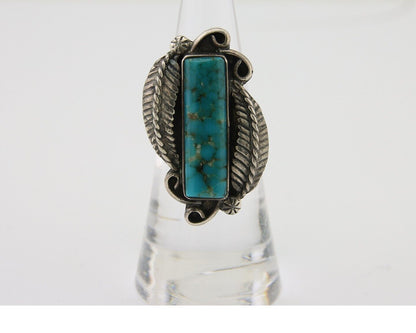 Navajo Handmade Ring 925 Silver Natural Turquoise Native Artist C.80's