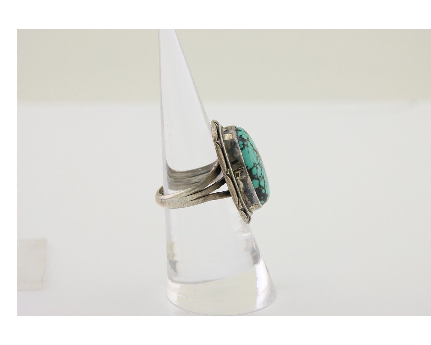 Navajo Handmade Ring 925 Silver Turquoise Native American Artist C.80's