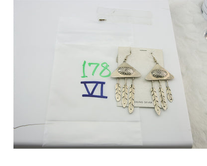Navajo Dangle Earrings Sterling Silver Dangle Vintage Authentic Handmade