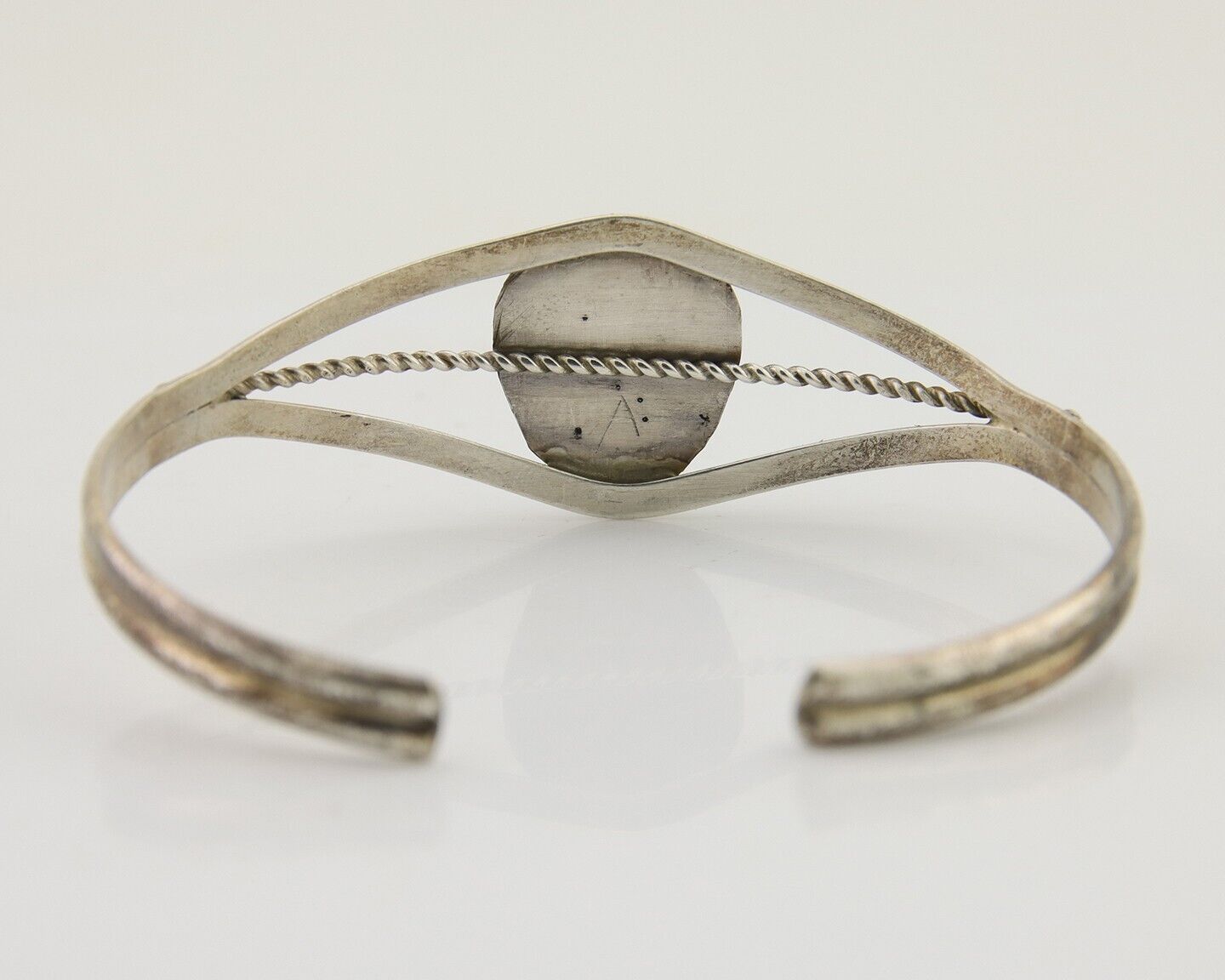 Navajo Paw Bracelet 925 Silver Blue Turquoise Native American Artist C.80's