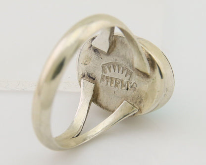 Navajo Ring 925 Sterling Silver Natural Gemstones Artist Signed Sunrise C.80's