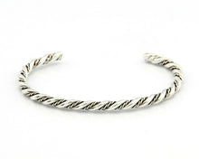 Navajo 4.0 mm Wide 925 Solid Sterling Silver Handmade Hand Stamped Cuff Bracelet
