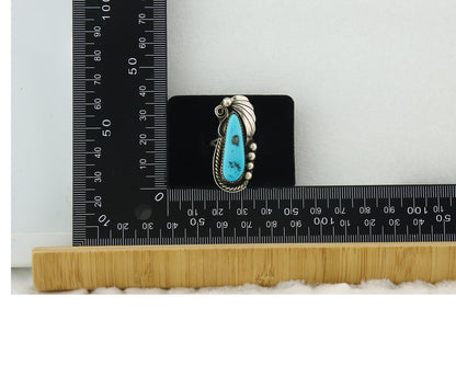 Vintage Navajo Ring 925 Sterling Silver Authentic Manassas Turquoise Size 6.5