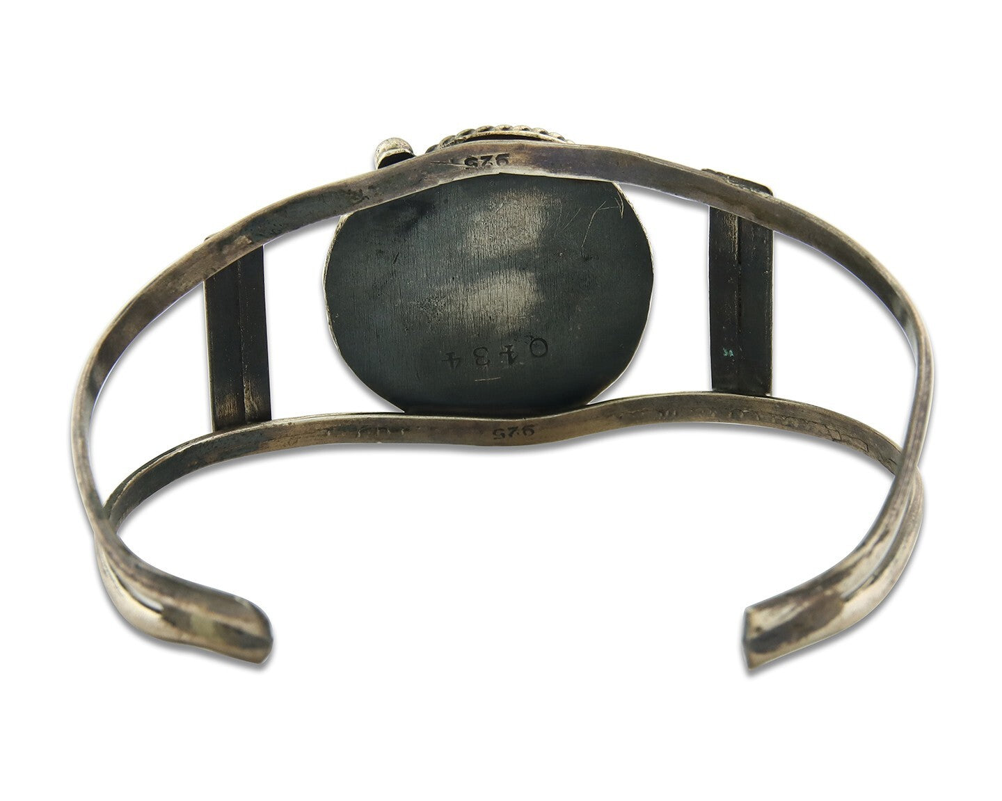 Vintage Navajo Bracelet 925 Silver Turquoise Handmade Authentic Signed 0434