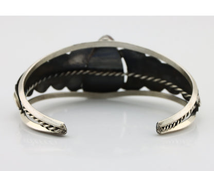 Navajo Bracelet 925 Silver Sleeping Beauty Turquoise Native American Artist C80s