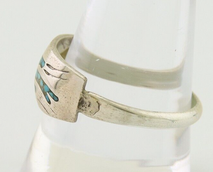 Men Navajo Thunderbird Ring 925 Silver Turquoise Native Artist C.80's