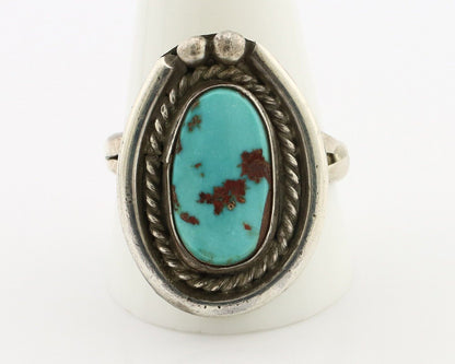 Navajo Ring 925 Silver Blue Turquoise Native American Artist C.80's