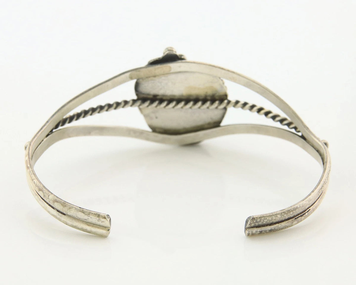 Navajo Cuff Bracelet Sterling Silver Natural Turquoise Native Vintage