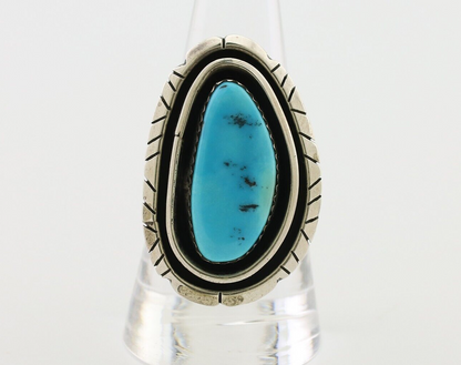Navajo Ring 925 Silver Turquoise Native American Artist C.80's