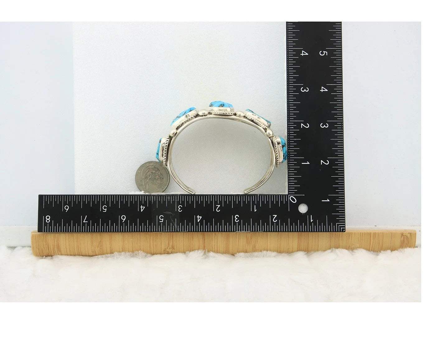 Men Navajo Cuff Bracelet Sterling Silver Turquoise Vintage Native Signed SD
