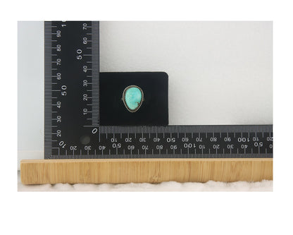 Vintage Navajo Ring 925 Sterling Authentic Santa Rita Turquoise Size 5.0