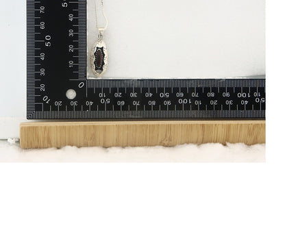 Navajo Sterling Silver Necklace Authentic Tiger Eye Sapphire Vintage Handmade