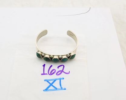 Navajo Cuff Bracelet Sterling Silver Turquoise Vintage Native Art Signed C Jones