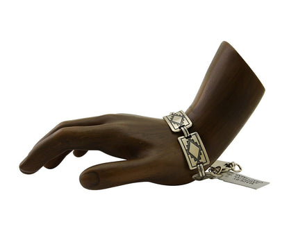 Navajo Hamdmade Link Bracelet 925 Silver Native American Artist C.80's