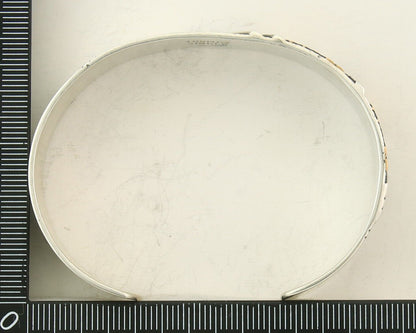 Navajo Bracelet Gold & 925 Silver Handmade 16 mm Wide Signed Thomas Singer C80s