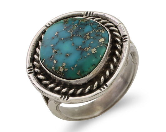 Navajo Handmade Ring 925 Silver Turquoise Native American Artist C.80's