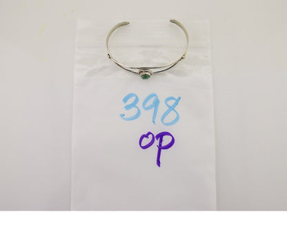 Navajo Hand Stamped Cuff Bracelet Turquoise 925 Silver Native American Artist