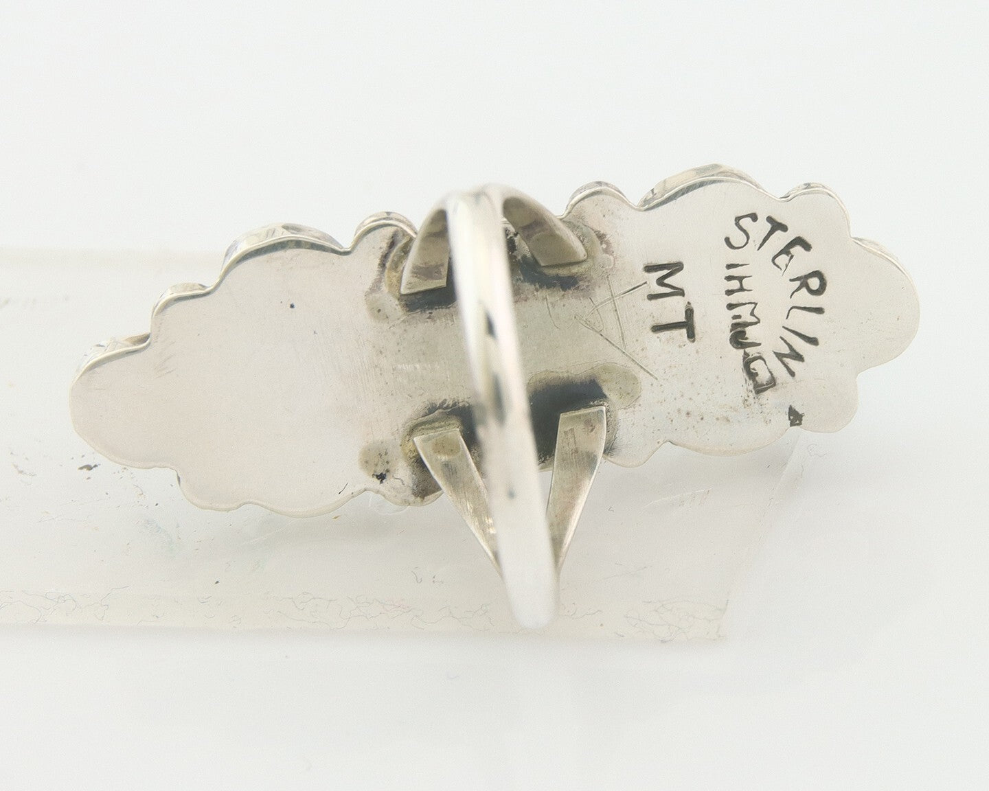 Vintage Navajo Ring 925 Sterling Natural Gemstones Signed IHMJ & MT Sz 6.75